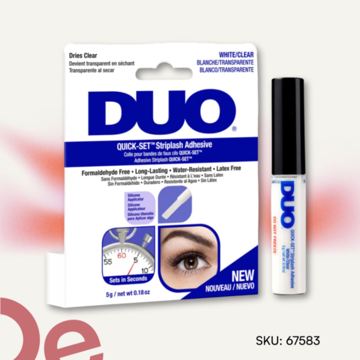 DUO Pegamento transparente de pestañas Secado Rápido – Quick-Set