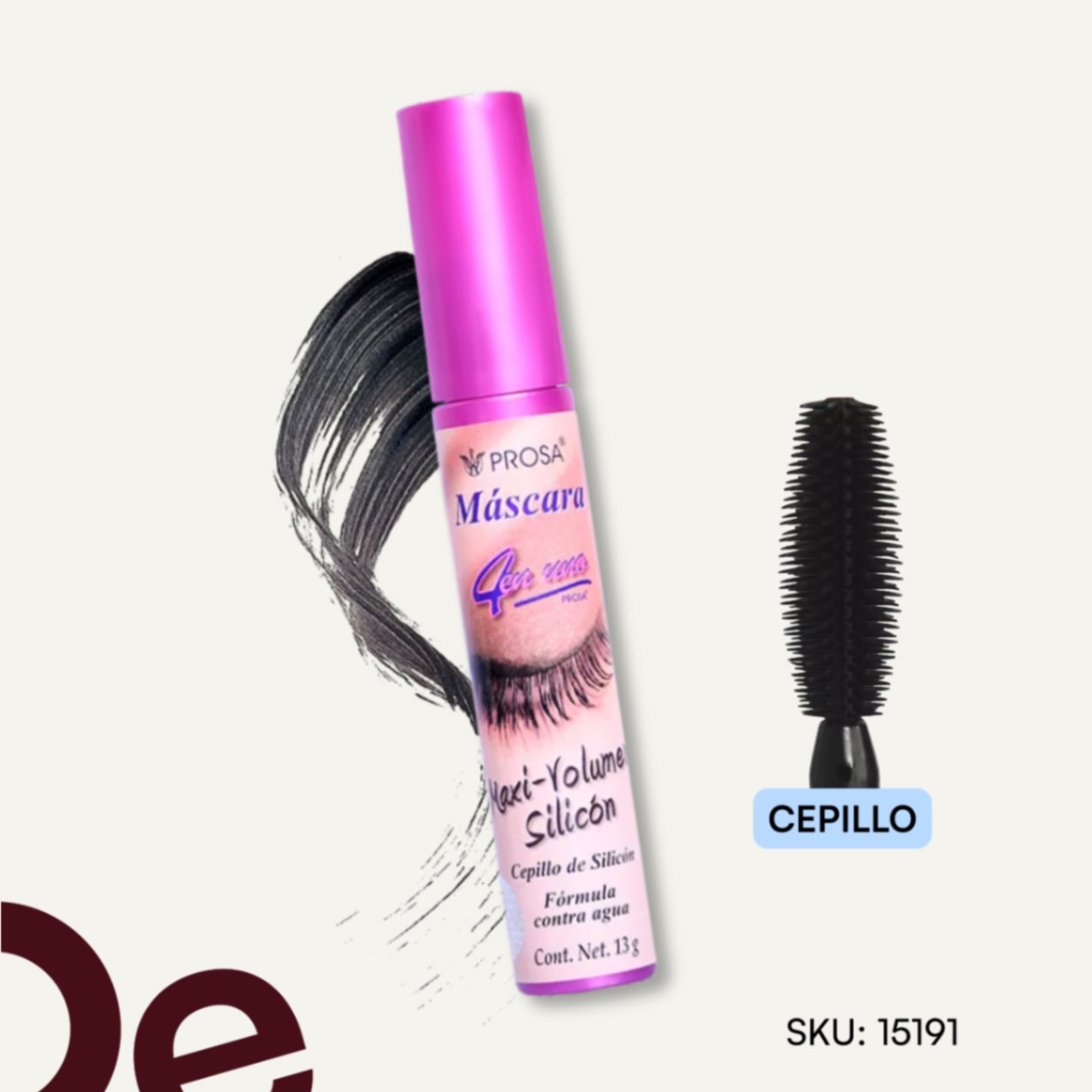 Máscara Maxi Volumen Silicón Engrosadora 4 en 1 – Negro